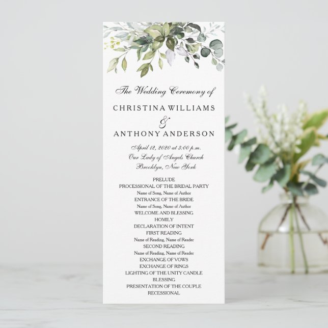 Eukalyptus Programm (Stehend Vorderseite)