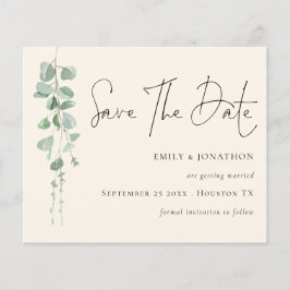 Eukalyptus QR Code Sage Ivory Save the Date