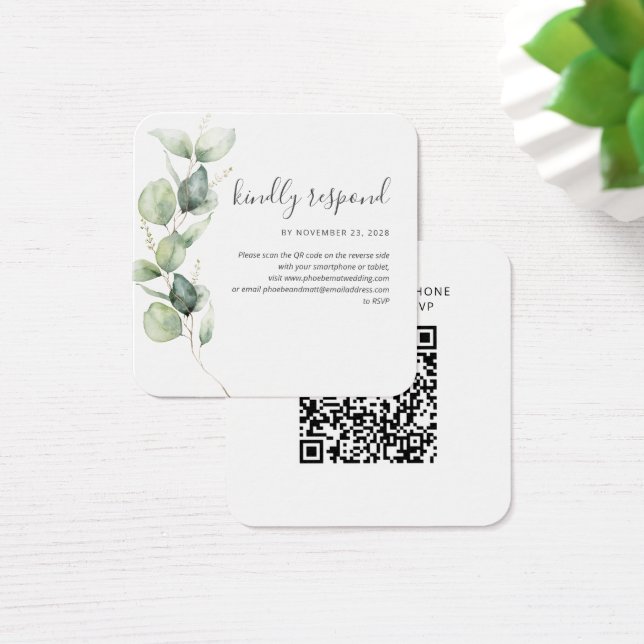 Eukalyptus QR Code UAWG Wedding Website Umschließu (Schreibtisch)