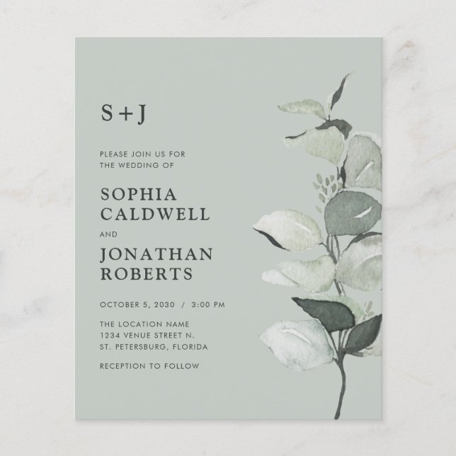 Eukalyptus QR Monogram Wedite (Vorderseite)