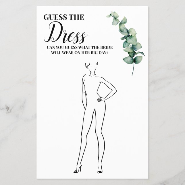 Eukalyptus Ratet die Dress Brautparty Card Flyer (Vorne)