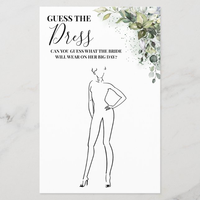 Eukalyptus Ratet die Dress Brautparty Card Flyer (Vorne)
