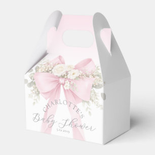 Eukalyptus Rosa Schleife Baby in Blüte Baby Shower Geschenkschachtel