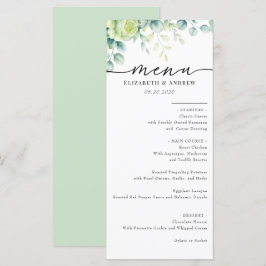 Eukalyptus-Rose | Elegant Boho Greenerity Wedding Menükarte