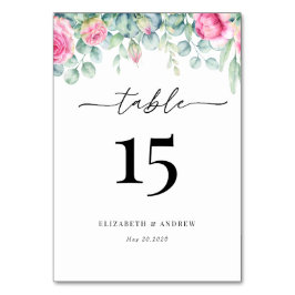 Eukalyptus-Rose | Elegant Boho Greenerity Wedding Tischnummer