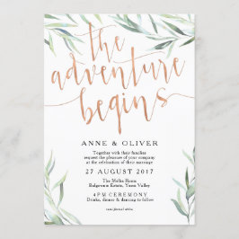 Eukalyptus Rose Gold Wedding Einladung