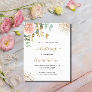 Eukalyptus-Rose Goldblume Einladung