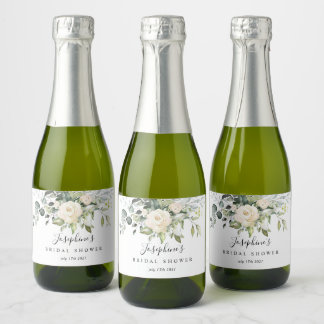 Eukalyptus Rose Mini Sparkling Weinflaschen Etiket