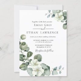 Eukalyptus Rustic Greenerity Wedding Einladung
