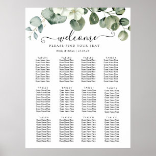 Eukalyptus Rustic Greenerity Wedding Poster