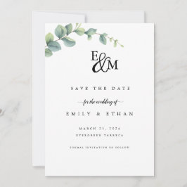 Eukalyptus Rustic Greenerity Wedding Save The Date