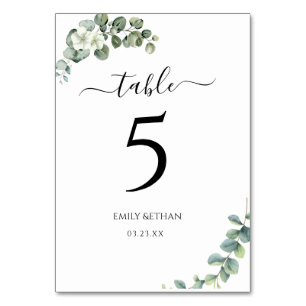 Eukalyptus Rustic Greenerity Wedding Tischnummer