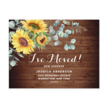 Eukalyptus Rustic Moving Announcement