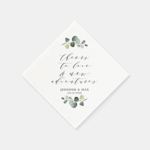 Eukalyptus-Rustikaler Chic Neues Abenteuer-Papier Serviette