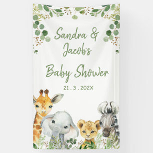 Eukalyptus Safari Baby Showdusche Banner