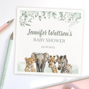 Eukalyptus Safari-Tiere Baby-Duschpapier-Serviette Serviette