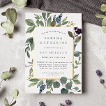 Eukalyptus & Sage Bat Mitzvah Folieneinladung<br><div class="desc">Die schicke botanische Fledermausmitzvah-Einladung besticht durch üppig grüne botanische Blätter und Eukalyptusfolien in Aquarellfarbe mit Goldfolie. Personalisieren Sie Ihre Zeremonie und Ihre Party Details in modernen Schriften auf einem knackigen,  weißen Hintergrund.</div>