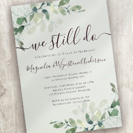 Eukalyptus Sage Green Vow Renewal Einladung