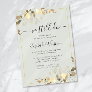 Eukalyptus Sage Green Vow Renewal Einladung