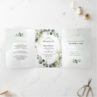 Eukalyptus Sage Greenery Moderne geometrische Hoch