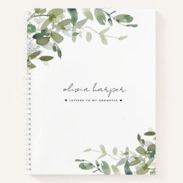 Eukalyptus - Sage Ivy-Buchstaben an Daughter-Speic Notizbuch