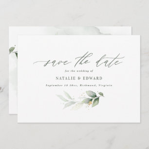 Eukalyptus Sali Goldhochzeit speichern das Datum Save The Date