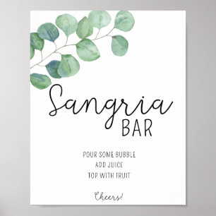 Eukalyptus - Sangria-Bar-Plakat Poster