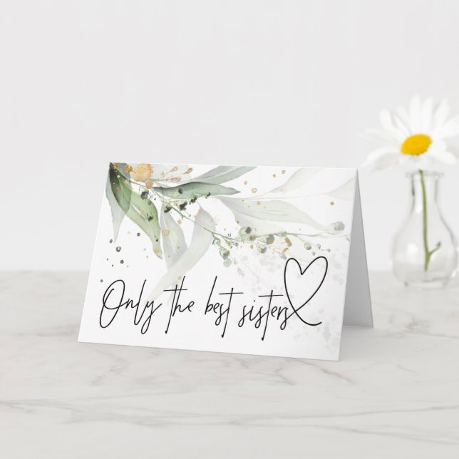Eukalyptus Schwangerschaft Baby offenbart Geschenk Karte (Kleine Pflanze)