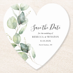 Eukalyptus Script Botanische Hochzeit Speichern Si Untersetzer