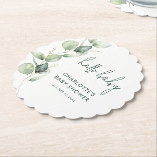 Eukalyptus Script Minimalistisch Baby Shooter Untersetzer