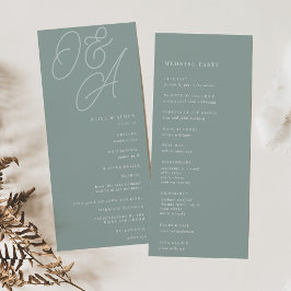 Eukalyptus | Script Watermark Monogram Wedding Programm