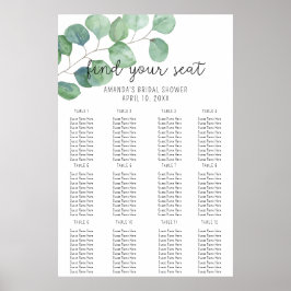 Eukalyptus - Seekartenschaumplatte Poster