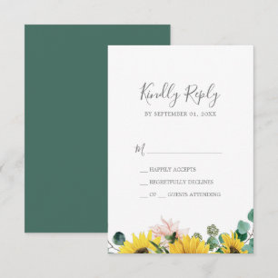 Eukalyptus Simple RSVP Card Karte