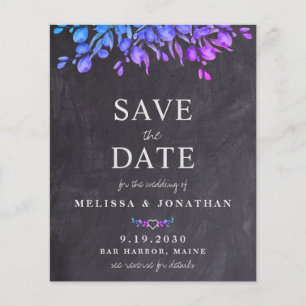 Eukalyptus Slate QR Code Wedding Save the Date Inv