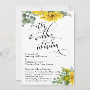 Eukalyptus-Sonnenblume nach Hochzeit Einladung