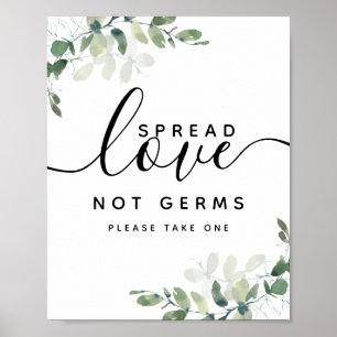 Eukalyptus Spread-Liebe nicht Germs Hand Sanitizer Poster