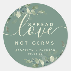 Eukalyptus Spread-Liebe Nicht Germs Hand Sanitizer Runder Aufkleber