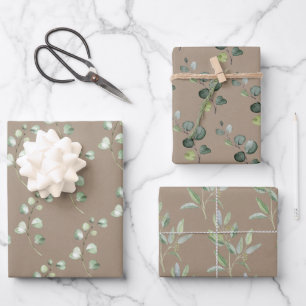 Eukalyptus sprigs geschenkpapier set