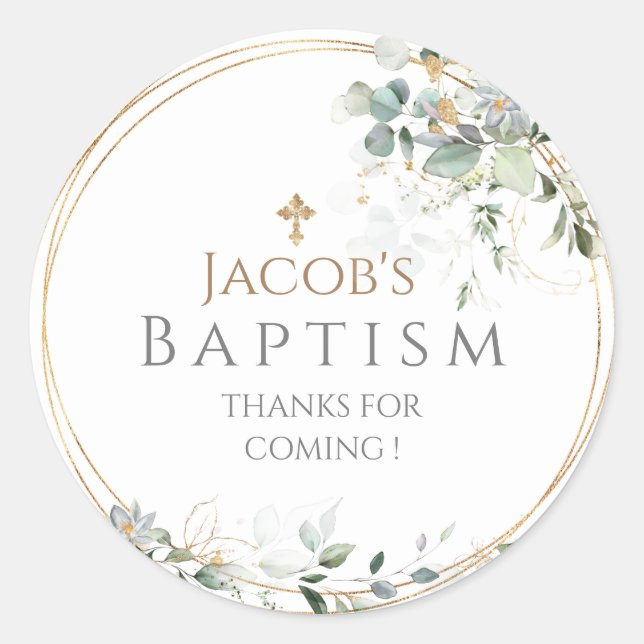 Eukalyptus Square Sticker (Vorderseite)