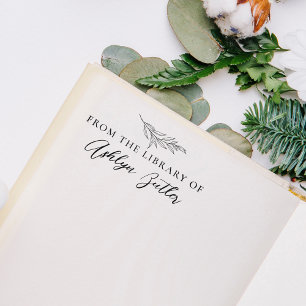 Eukalyptus-Stempel aus der Bibliothek von Buch Gummistempel