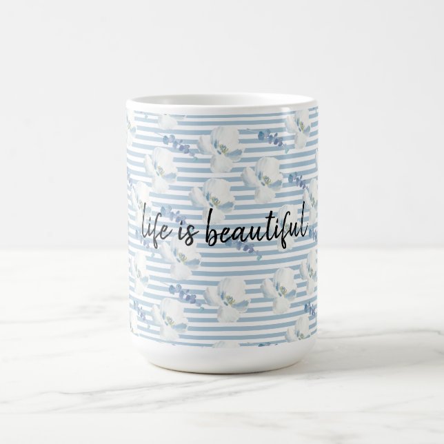 Eukalyptus-Streifen Kaffeetasse (Mittel)