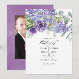 Eukalyptus succulents Wedding Foto Einladung