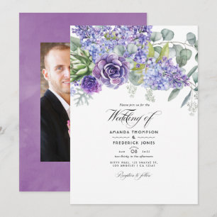 Eukalyptus succulents Wedding Foto Einladung