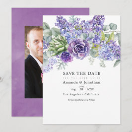 Eukalyptus succulents Wedding Foto Save The Date