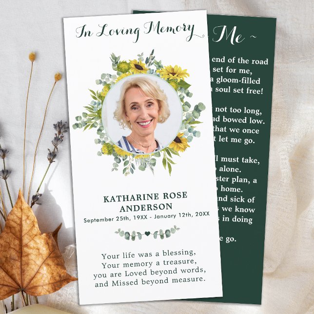 Eukalyptus Sunflower Memorial Foto Beerdigung Gebe (Von Creator hochgeladen)