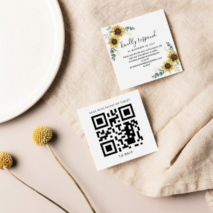 Eukalyptus Sunflower QR Code Hochzeitsseiten Websi