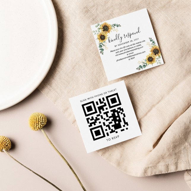 Eukalyptus Sunflower QR Code Hochzeitsseiten Websi (Von Creator hochgeladen)