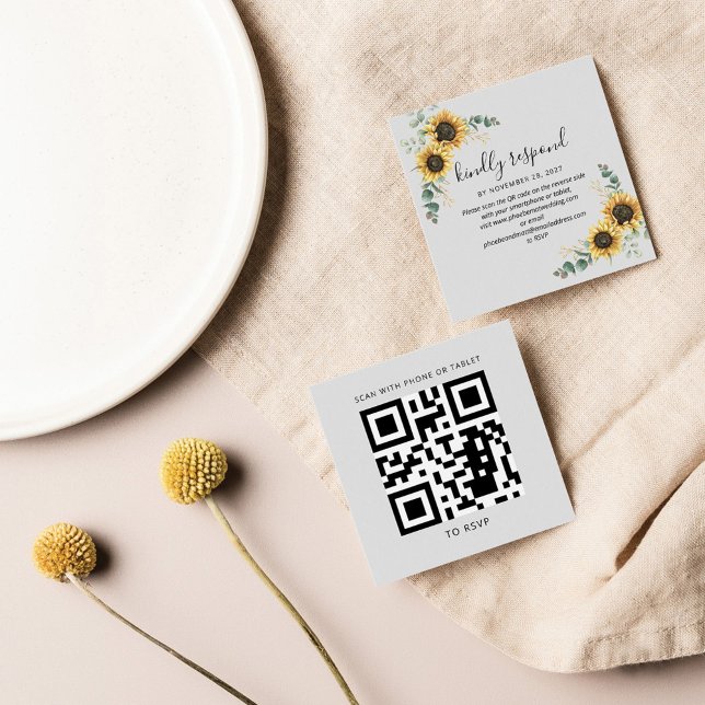 Eukalyptus Sunflower Wedding Website QR Code UAWG (Von Creator hochgeladen)