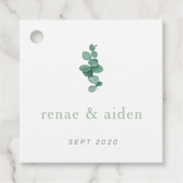 Eukalyptus-Tag, minimale Vegetation Geschenkanhänger