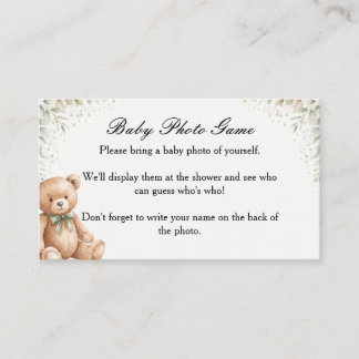 Eukalyptus-Teddybär-Baby-Foto-Spielkarte Begleitkarte